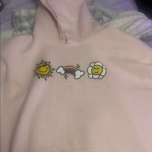 Rue21 Pink Cardigan with Cute Weather Icons